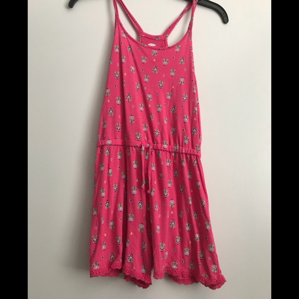 Pink Flow Lace Romper